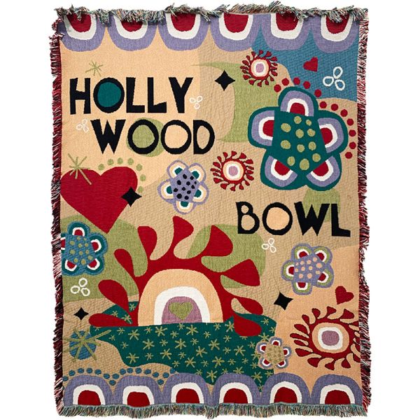 Hollywood Bowl With the Folks Woven Throw Blanket