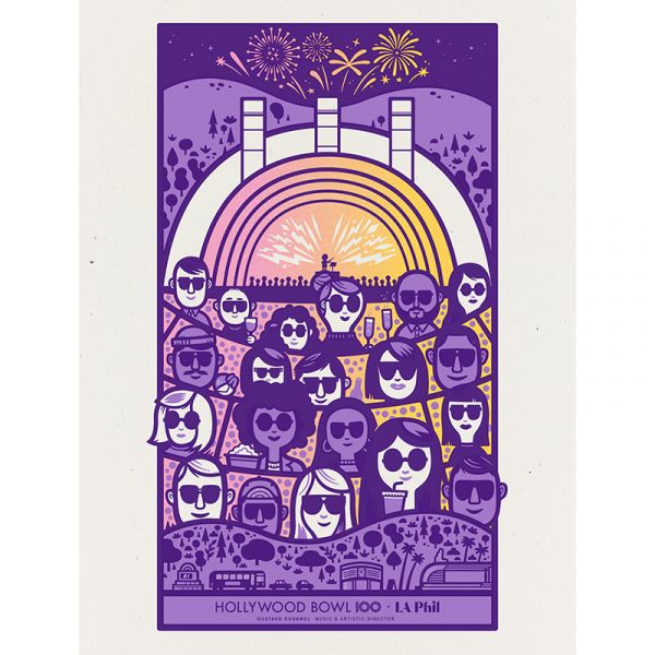 Hollywood Bowl 100 Friends Print